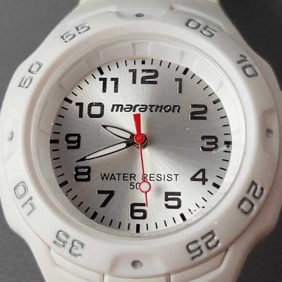 Marathon Quartz Watch White Case Silicone Band 50M Water Resistant 1.42" Dial - Picture 13 of 14